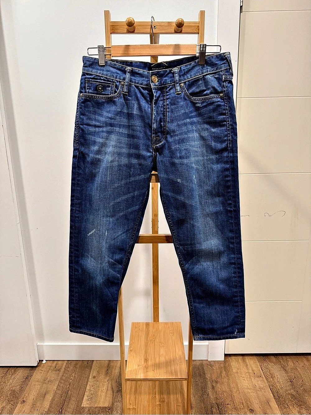 Maison Scotch Naoyo Straight Leg Jeans in Blue Waist 27